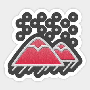 Cute Snowy Mountains Sticker